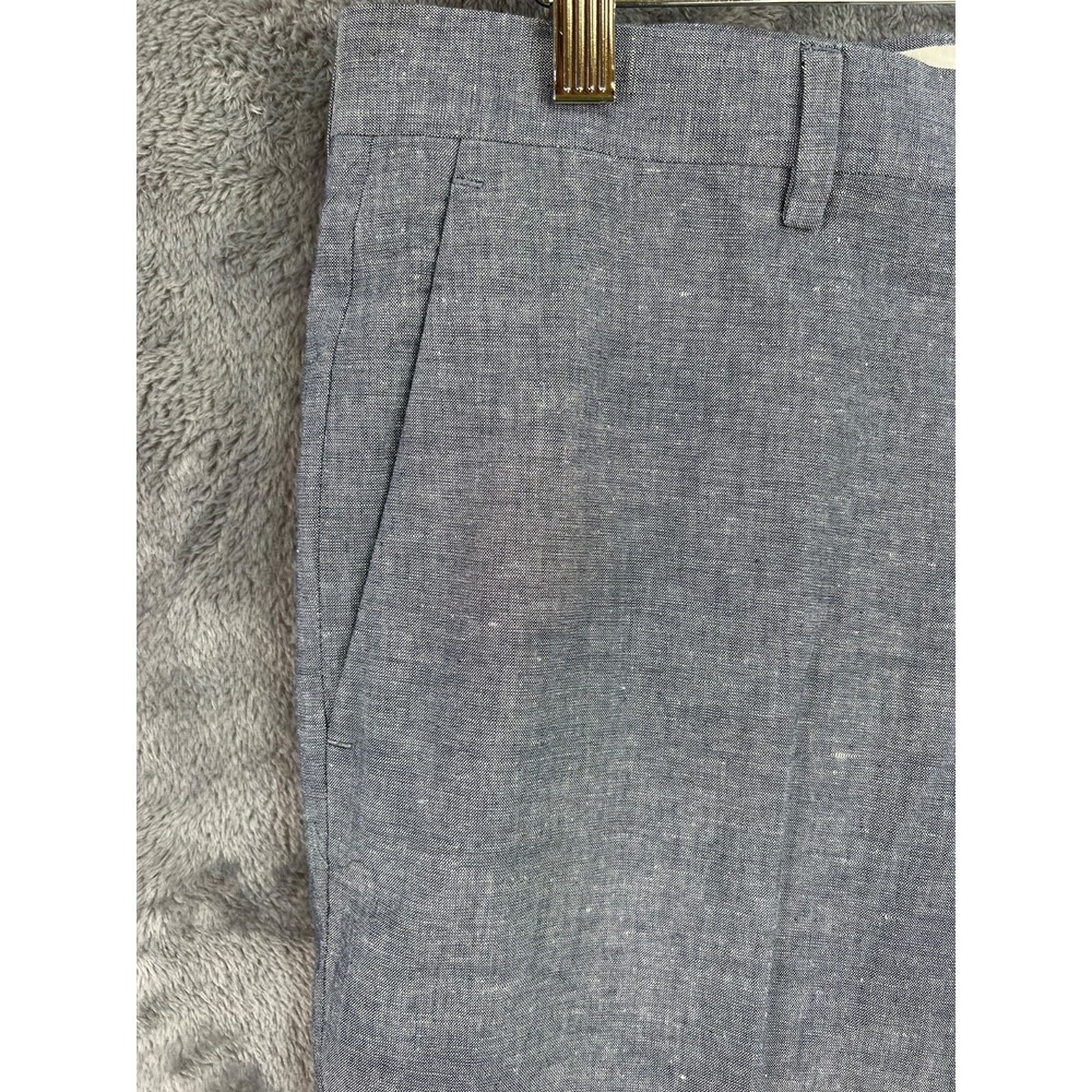 J Crew Ludlow Pants Mens 34x34 Gray Linen Blend Somelos Tapered Dress Slim NWT - Picture 8 of 14